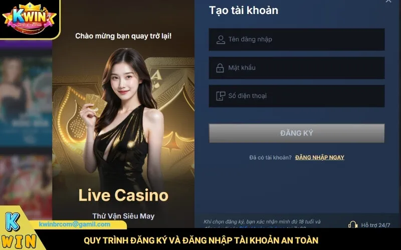 Quy trình đăng ký và đăng nhập tài khoản an toàn